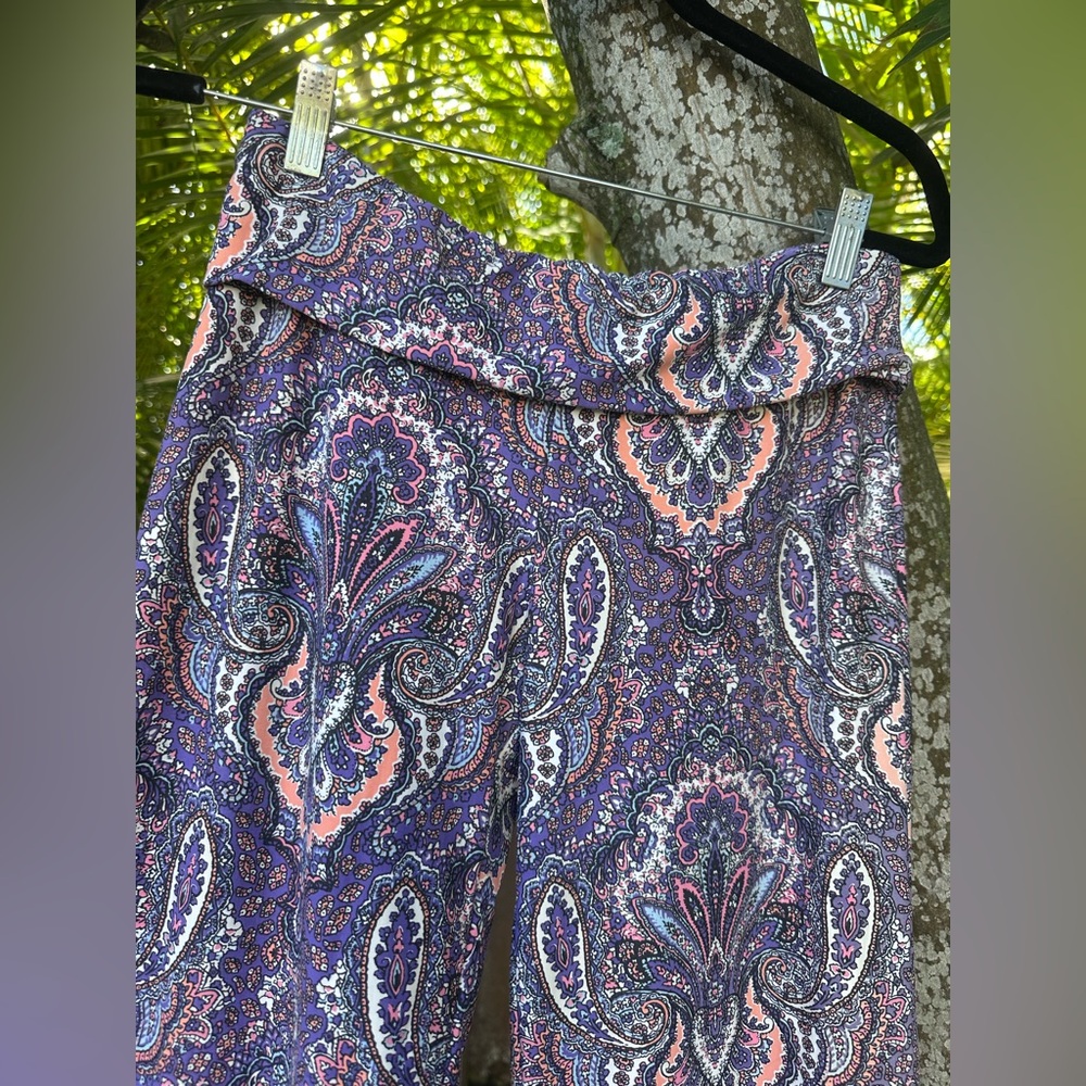Helen Jon Fold Over Beach Pant Paisley Size XS - Picture 4 of 7